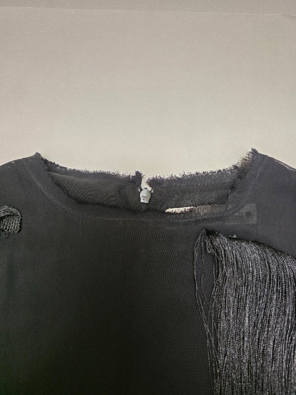NWOT Zara Black Fringed Midi Dress - Picture 7 of 16